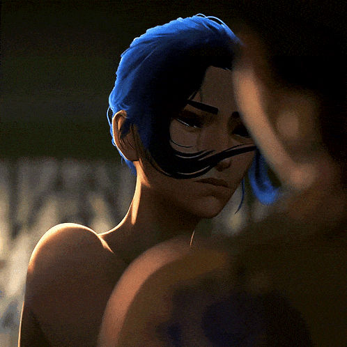 Caitvi Kissing Arcane Sesbian Lex Caitlyn Kiramman Ponytail Arcane GIF
