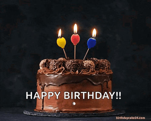 Chocolate Cake Candles GIF