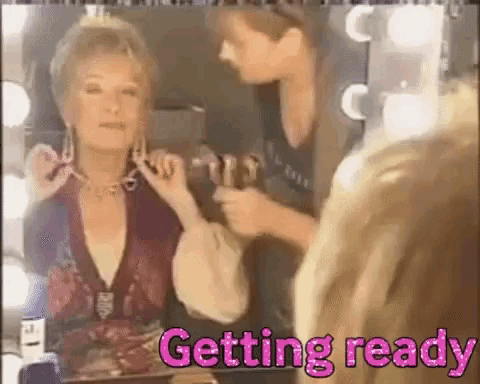 Edina Pop Getting Ready GIF