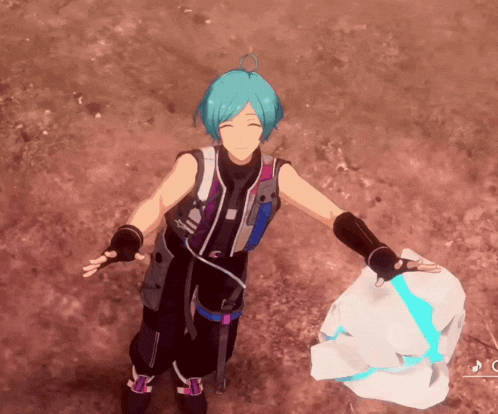 Kanata Shinkai Jumping Cat Silly Enstars Ensemble Stars Yippie GIF