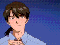 Ryoji Kaji Neon Genesis Evangelion GIF
