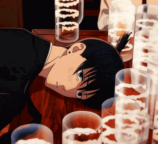 Drunk Aki GIF