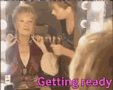 Edina Pop Getting Ready GIF