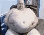 Fat Man Jiggle GIF