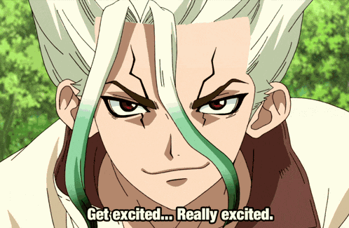 Fired Up Senku GIF