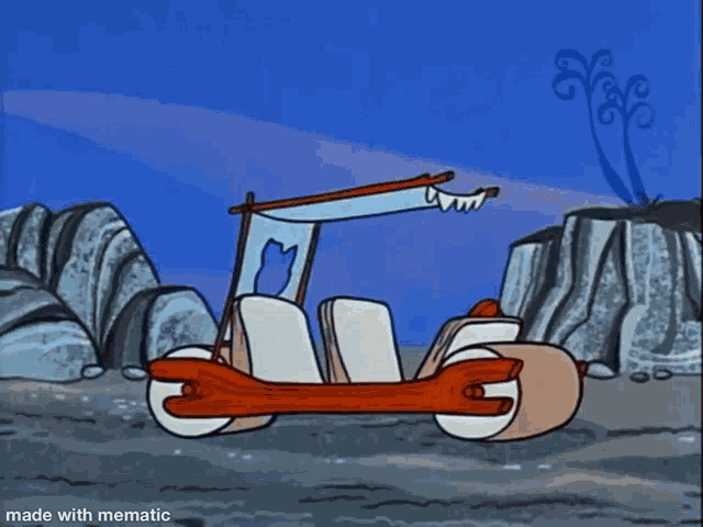 Flintstone Car GIF
