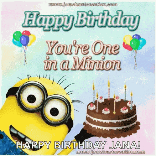Happy Birthday One In A Minion GIF