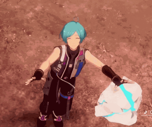 Kanata Shinkai Jumping Cat Silly Enstars Ensemble Stars GIF