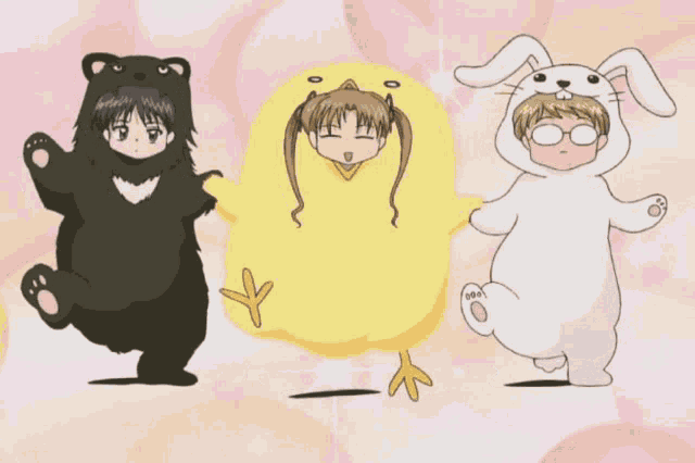 Mikan Yuu Hotaru Dancing Mikan Sakura GIF