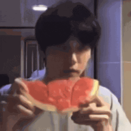 Moatwt Soobin Eating Watermelon GIF