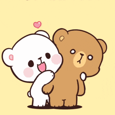 Mocha And Milk Bears Cuddle GIF