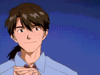 Ryoji Kaji Neon Genesis Evangelion GIF