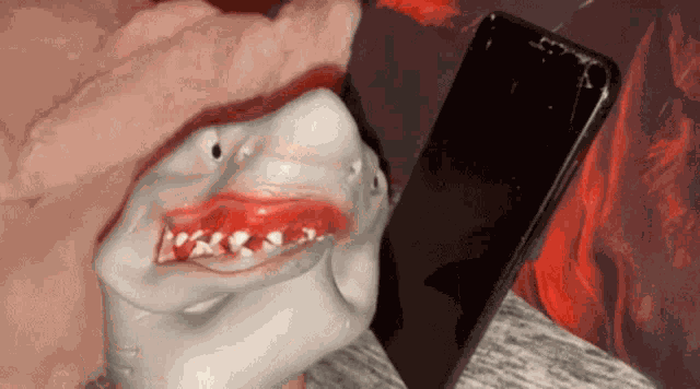 Shark Puppet Scream GIF