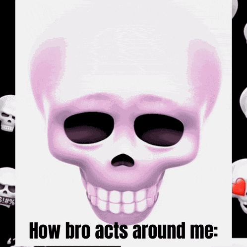 Skull Reacts Skull GIF