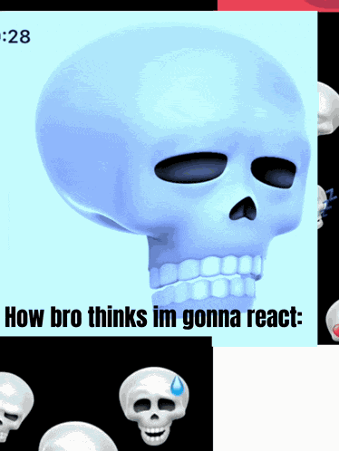 Skull Reacts Skull GIF