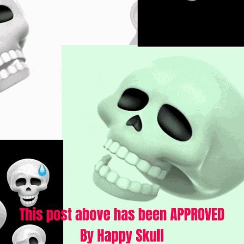 Skull Reacts Skull GIF