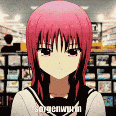 Sorgenwurm Angel Beats GIF