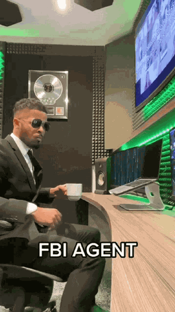 Spitting Coffee Fbi Agent GIF