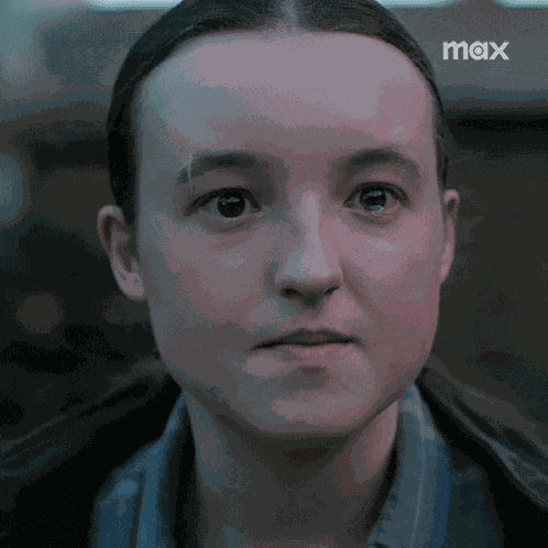 Teary-eyed Ellie Williams GIF