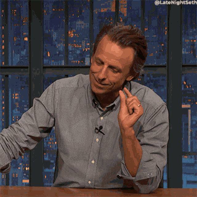 Tiny Bit More Seth Meyers GIF