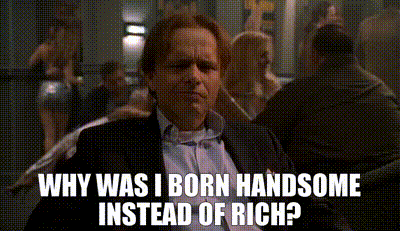 Why Was I Born Handsome Instead Of Rich GIF